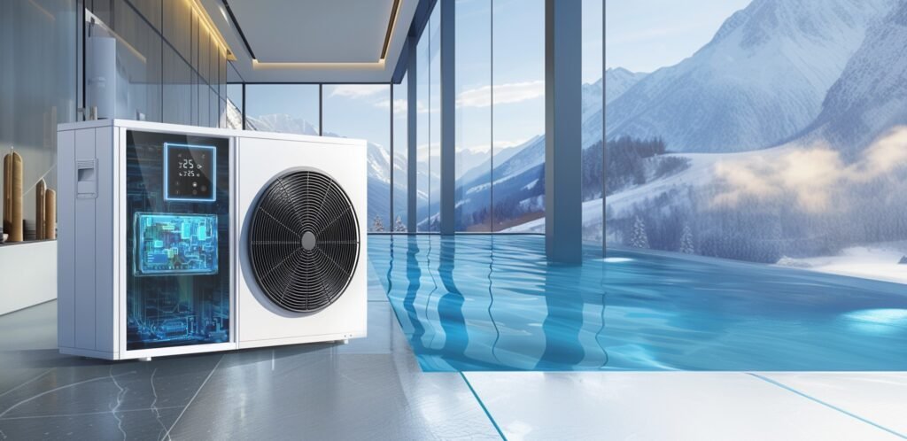 Swimming pool heat pump controller