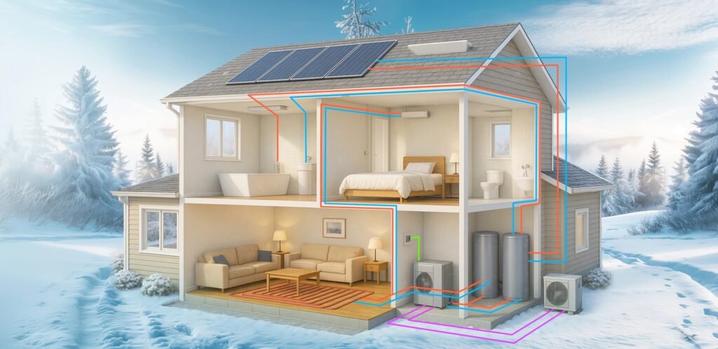 Indoor Control Layout Diagram of Triple-Conditioning Heat Pump